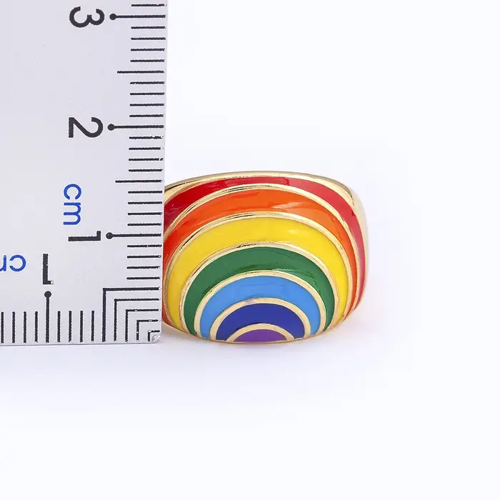 Nidin nouvelle mode bohême coloré éternité bague pour les femmes fiançailles mariage arc-en-ciel couleur classique bagues bijoux