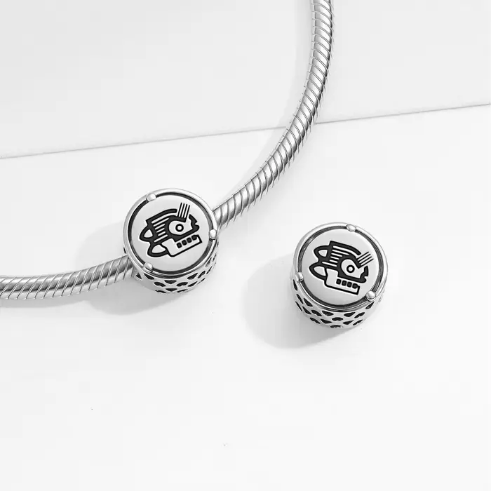 Breloque symbole aztèque Malinalli en argent Sterling 925