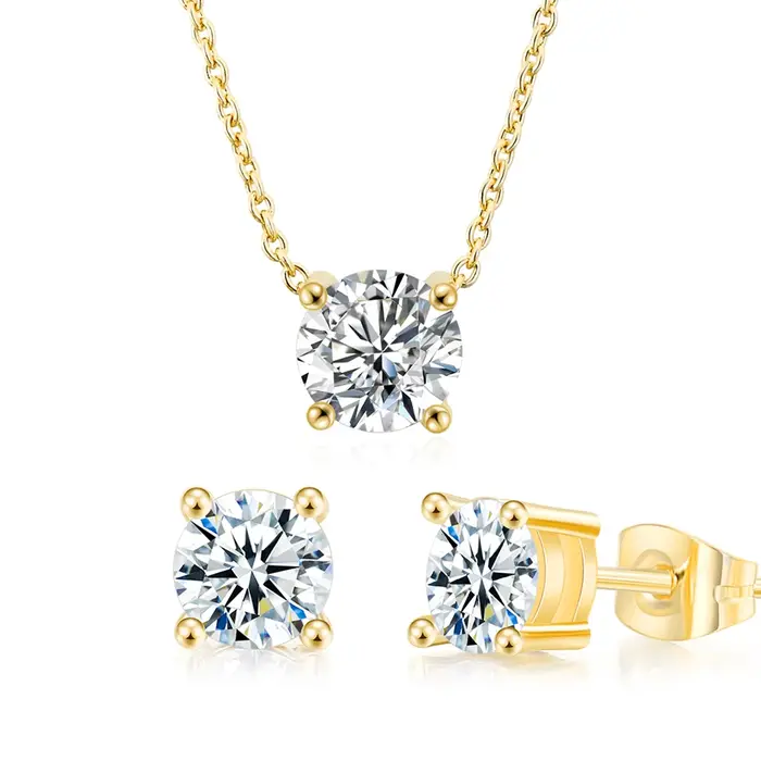 Ensemble de bijoux de mariage de Style coréen pour femmes, collier rond en Zircon, ras du cou, boucl