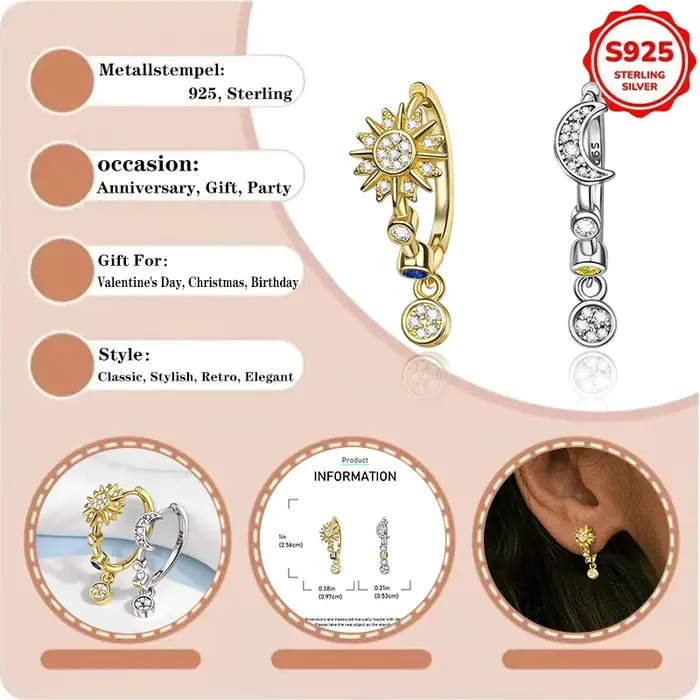 Boucles d'oreilles en argent 925
