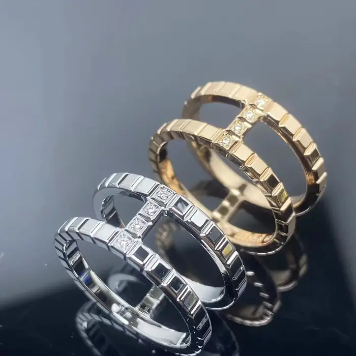 Bague de couple classique en argent 925 avec diamant