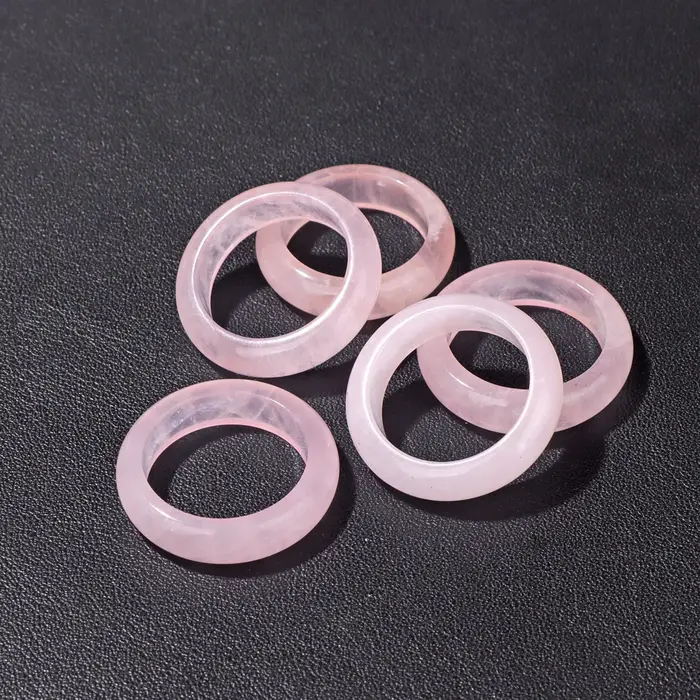 5 pièces bagues en pierre de guérison naturelle Lapis Lazuli améthystes hématite Agates bague pour femmes hommes Reiki bijoux cadeau 16-20mm