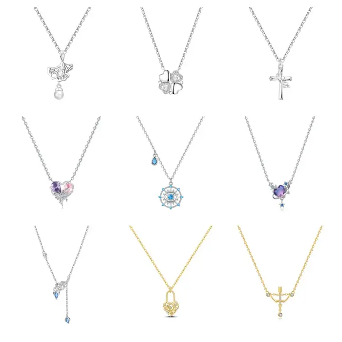 Collier original en argent plaqué avec zircone colorée en forme de feuille de Ginkgo pour femmes occasions spéciales cadeau anniversaire amitié amour