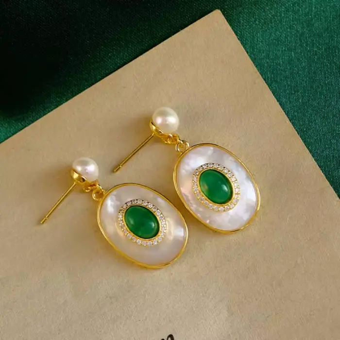 Boucles d'oreilles en lapis-lazuli et zirconium pour femmes, style vintage, mariage, bijoux pendantes