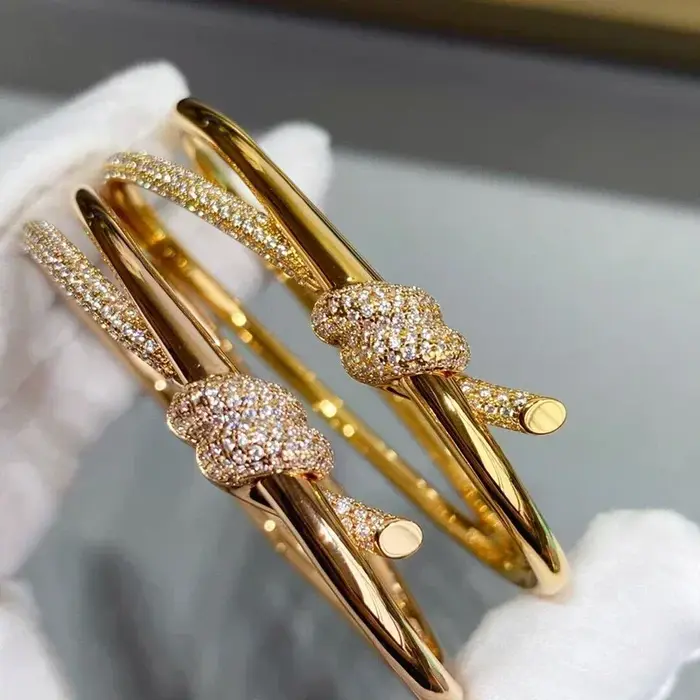 SFE – bracelet européen en or rose pour femmes
