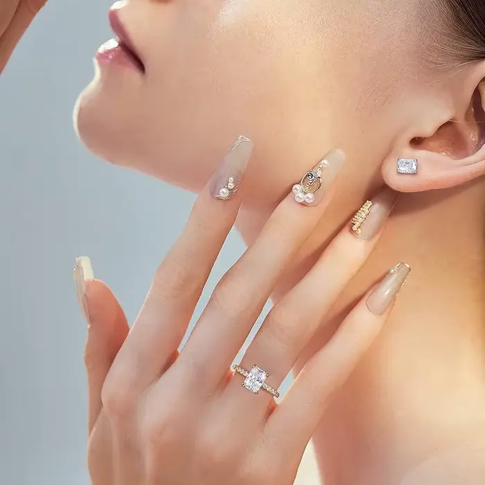 Rrjzz – bague de fiançailles en zircone cubique pour femmes, coupe rayonnante, plaqué or 14 carats, argent, mariée, mariage, diamant de laboratoire CZ, bijoux cadeau