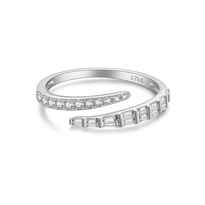 ANDYWEN-Bague brodée en argent regardé 100% pour femme, bijoux fins, fête de mariage, 925, 2024