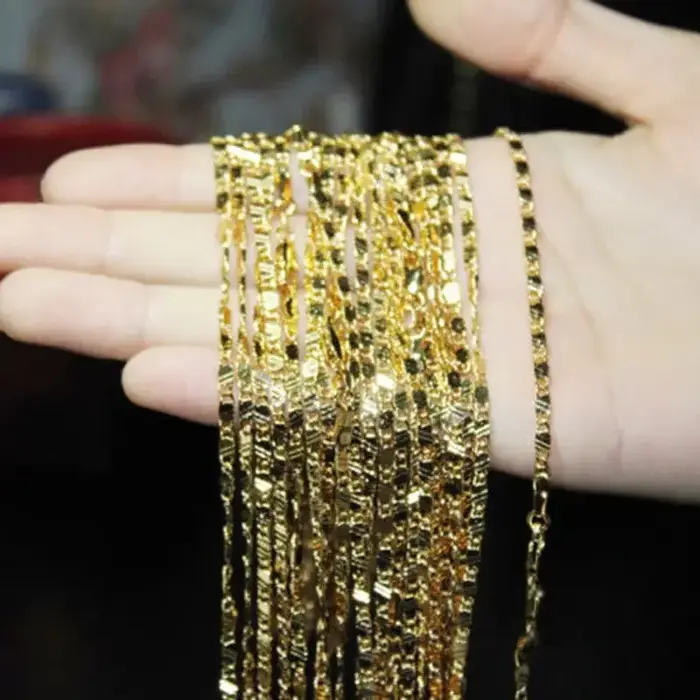 Collier rempli d'or 18 carats en argent 925