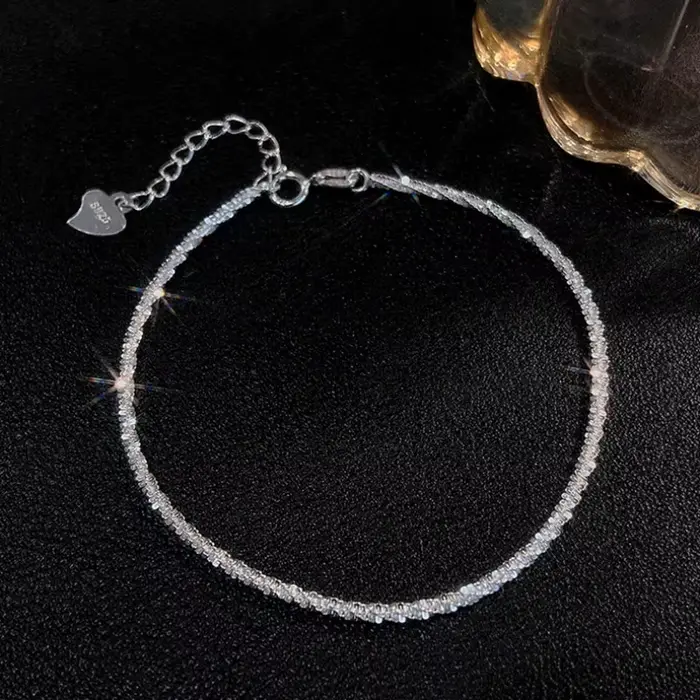Bracelet plein de strass en acier inoxydable pour femmes, nouveau design brillant de luxe en Zircon 