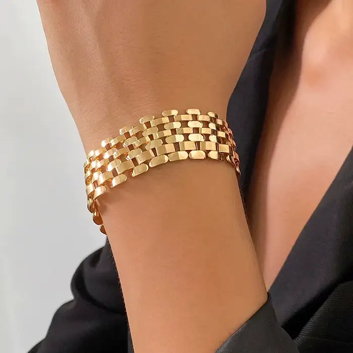Collier cubain exagéré à chaîne épaisse pour femmes et hommes, grand ras du cou en métal et fer de h