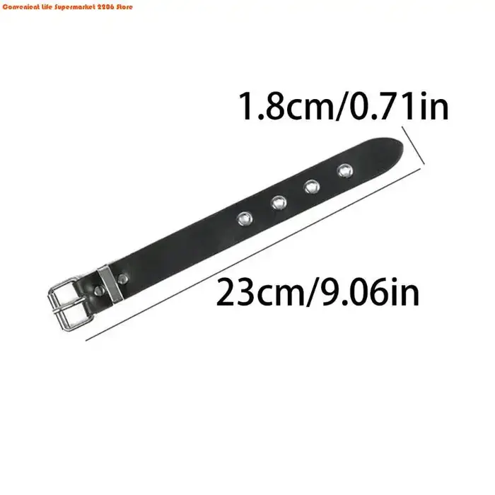 Bracelet en cuir PU et alliage à la mode pour homme et femme style punk chic élégant à offrir pour diverses occasions