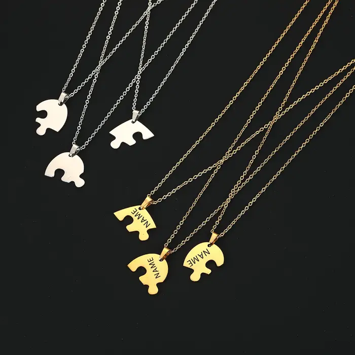 Collier personnalisé en forme de cœur avec nom