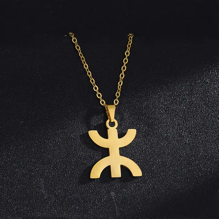 YILUOCD Vintage afrique berbères symbole colliers pour femmes Kabyle berbère bijoux Amazigh lettre ethnique puissant amulette