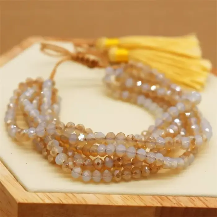 ALIYA – Bracelet de perles de cristal colorées pour femmes, multi-brins, bijoux à la mode, pompon, fait à la main, bijoux cadeau, vente en gros