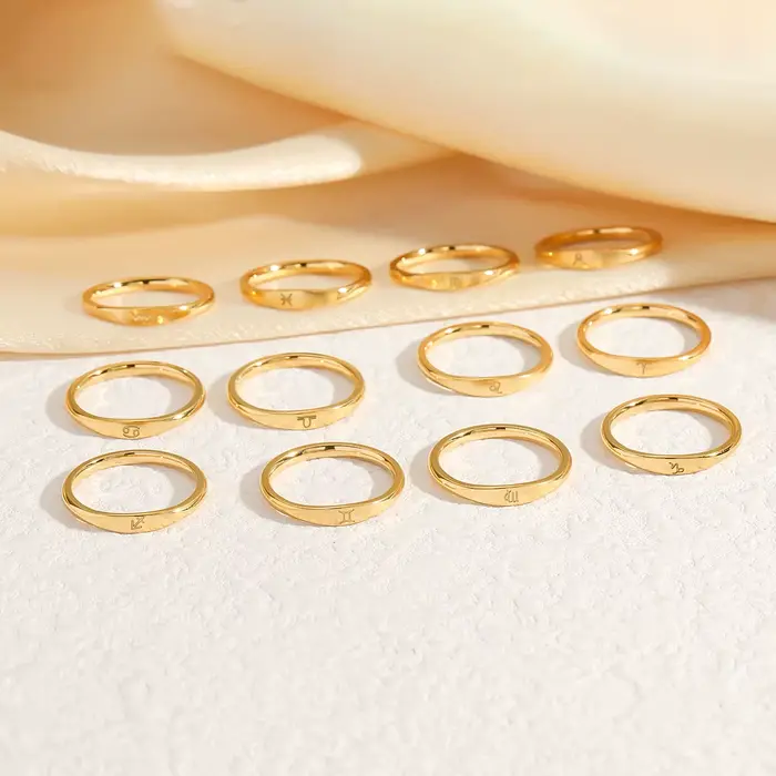 Petite bague signe du zodiaque pour femmes