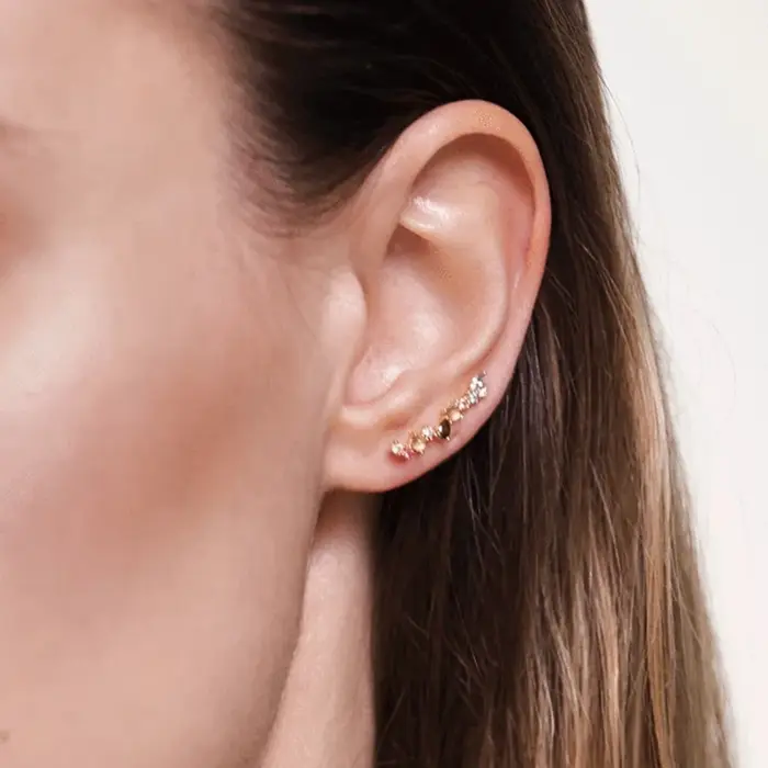 Grimpeur d'oreilles en argent sterling 925 - Oreilles sur chenilles
