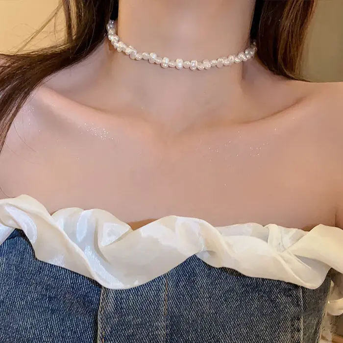 Collier de perles d'imitation Simple