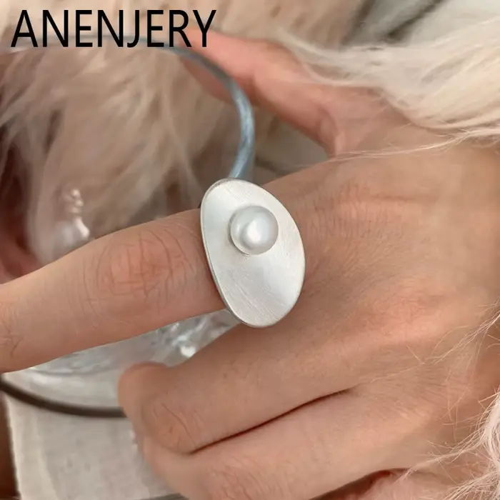 Bague Anenjery en cuivre avec motifs géométriques pour femmes, bijou tracker d'humeur moderne à offrir pour occasions spéciales