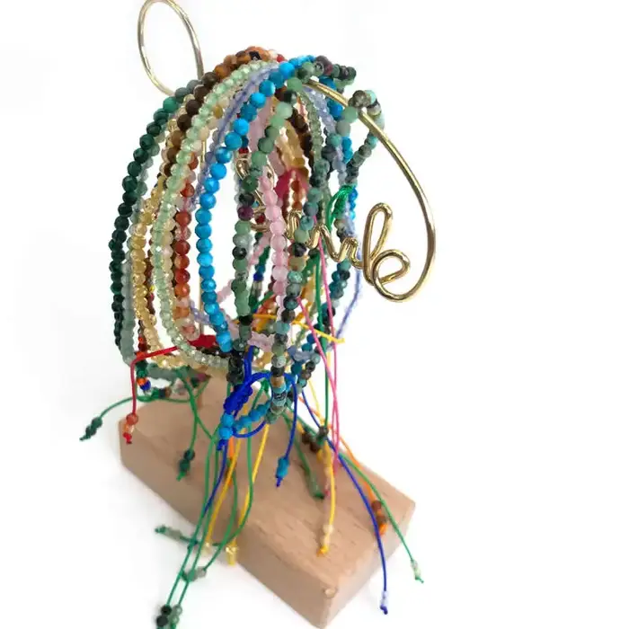 Mini Bracelet Ajustable en Pierre Naturelle pour Femme