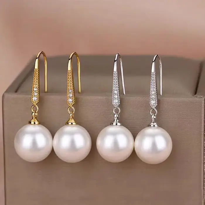 Boucles d'oreilles en argent sterling et zirconium blanc pour mariage élégantes à offrir pour femmes grandes occasions formelles