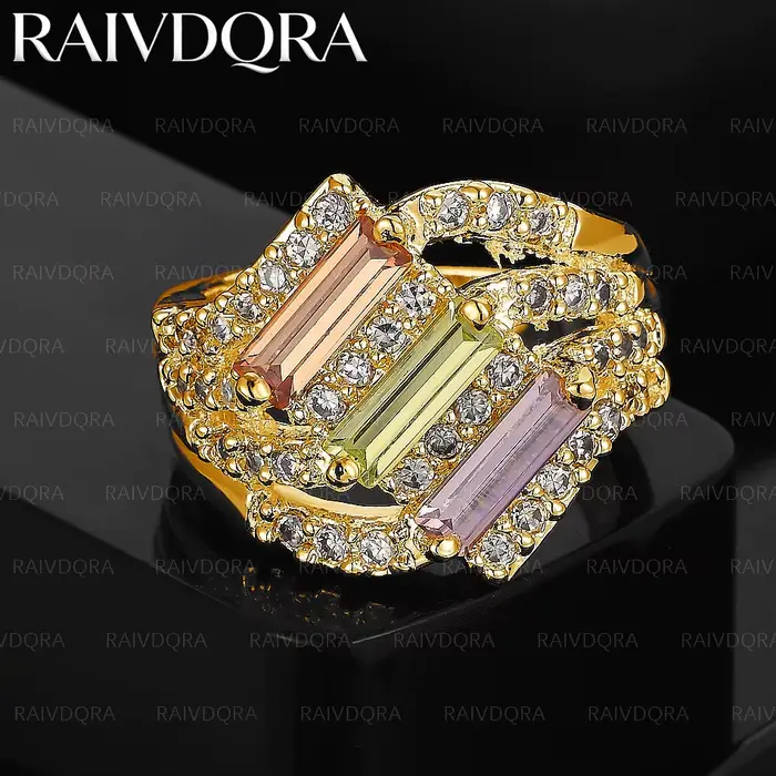 Bague fine en zircone plaquée or 18 carats, 8 tailles, pour femmes, bijoux à la mode, accessoires de