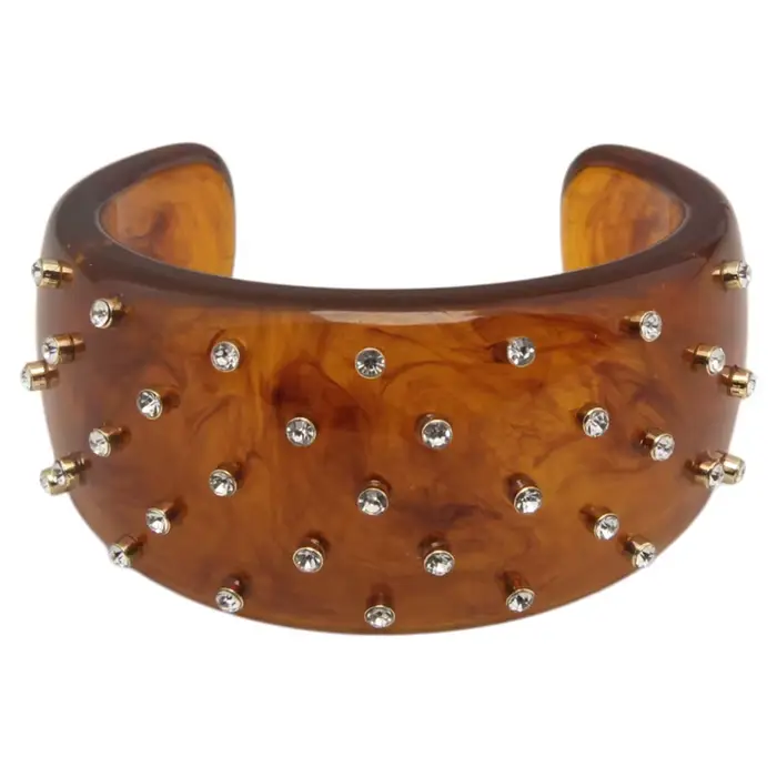 Bracelets Ouverts en Résine Rétro Style Vintage Motifs Ronds Pour Femmes Occasions Spéciales Décoration De Manchette Polyvalente