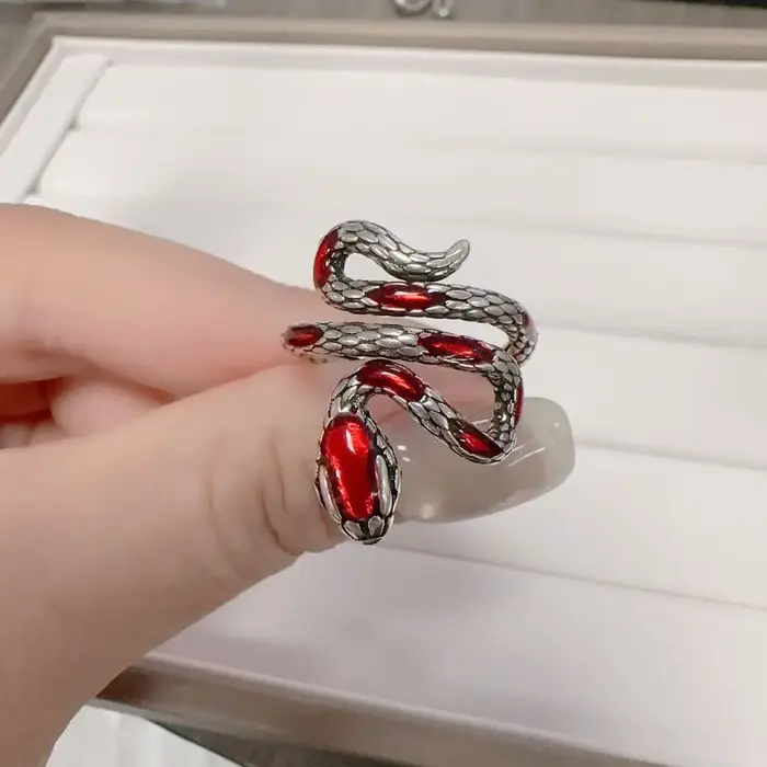 Bague serpent en argent Sterling 925, vintage, Animal, luxe, haute qualité, pour femmes, bijoux fins