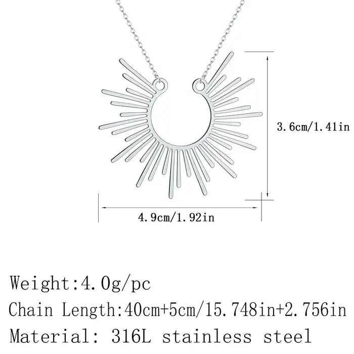 Collier boho moderne Sunburst