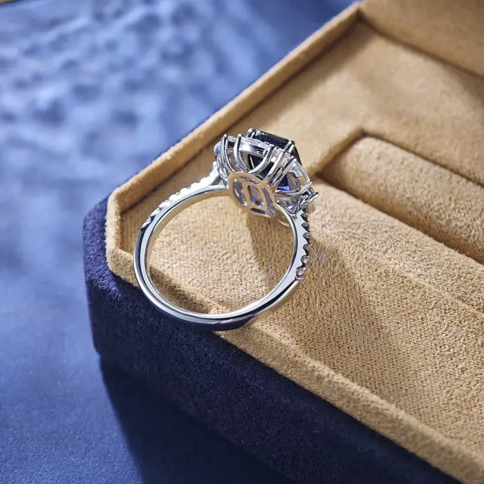 Bague en saphir naturel du Sri Lanka 3Ct