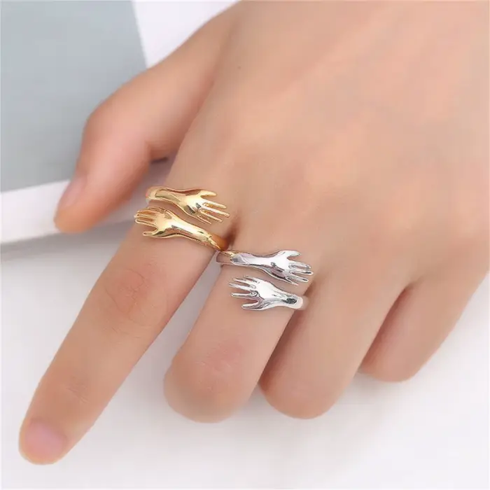 Bague en alliage de zinc ajustable pour hommes et femmes, alliance de mariage colorée à la mode pour occasions spéciales