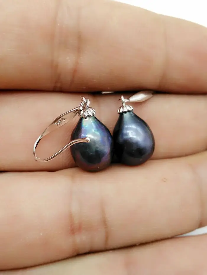 Boucles d'oreilles baroques AAA + 10-12MM