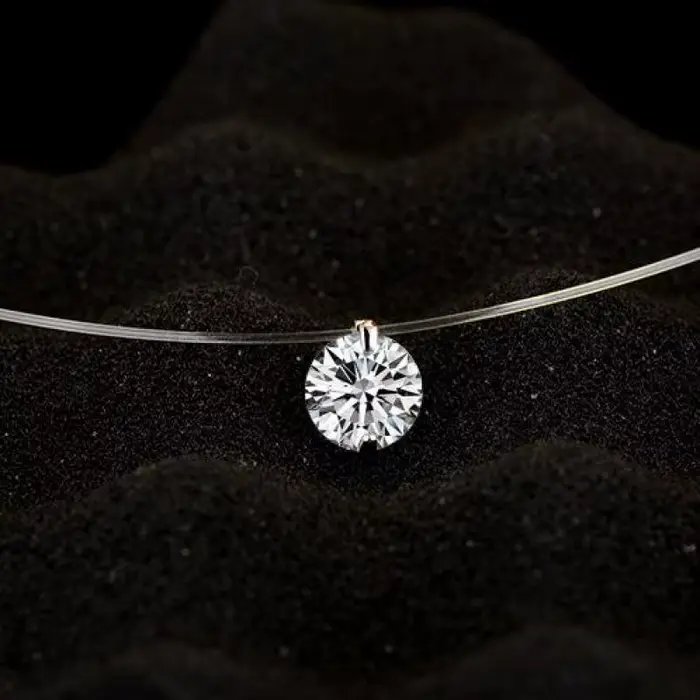 Collier pendentif en cristal brillant avec pierres précieuses artificielles pour femmes, bijou moderne à la mode pour occasions spéciales et soirée