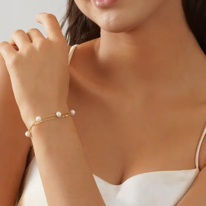 Bracelets de perles en or pour femmes