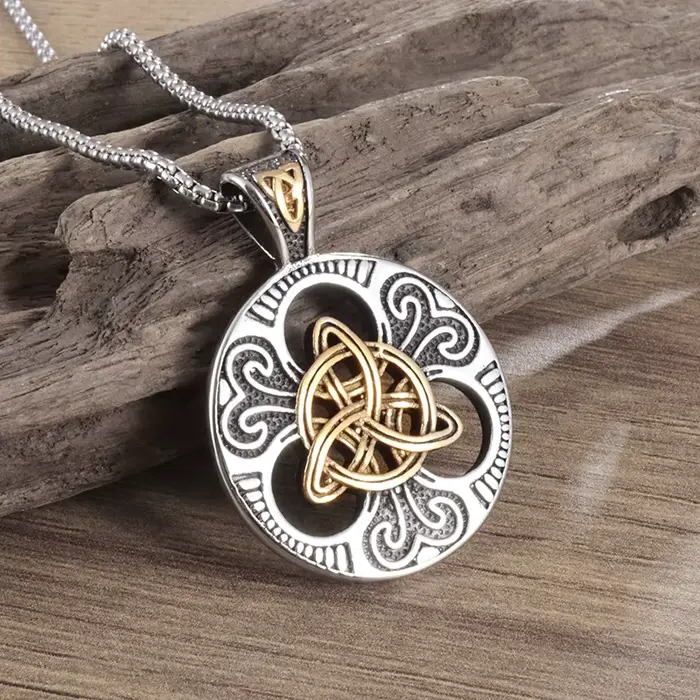 Collier rond à nœud celtique bijou amulette rune nordique unisexe pour homme occasions spéciales cadeau celtique