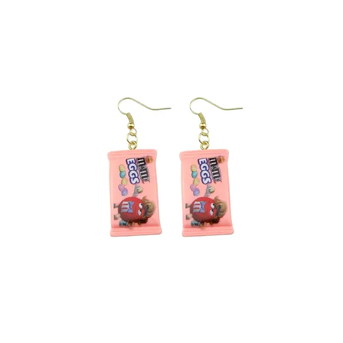 Boucles d'oreilles pendantes en résine pour femmes et enfants, bijoux faits à la main, cadeaux de br