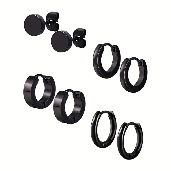 Ensemble de boucles d'oreilles élégants pour hommes