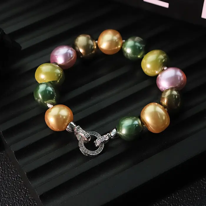Bracelet de perles Shijia colorées