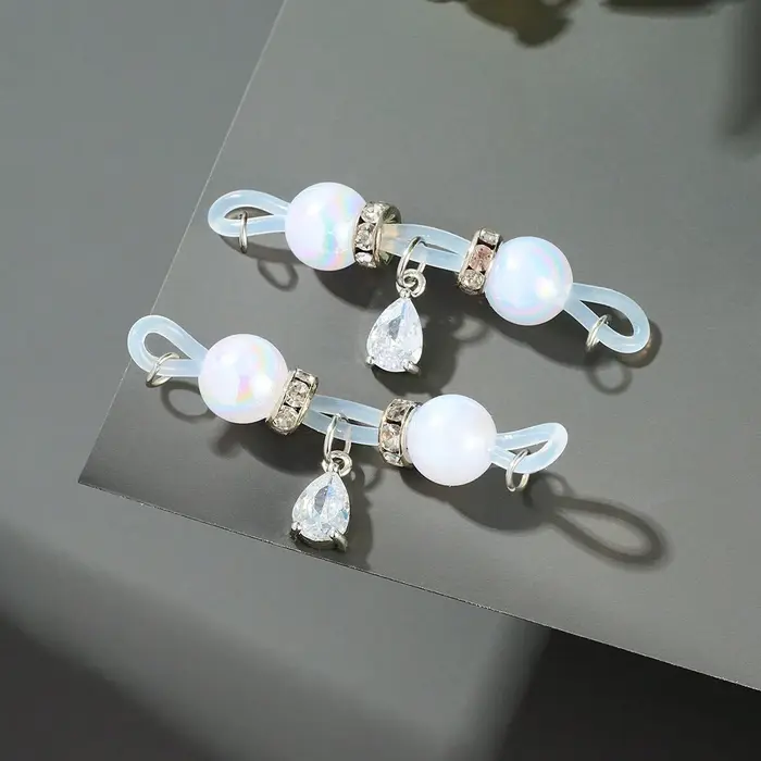 Faux anneaux de mamelon sans Piercing, bijoux de corps, anneaux de Faux mamelon pendants en CZ, bijo