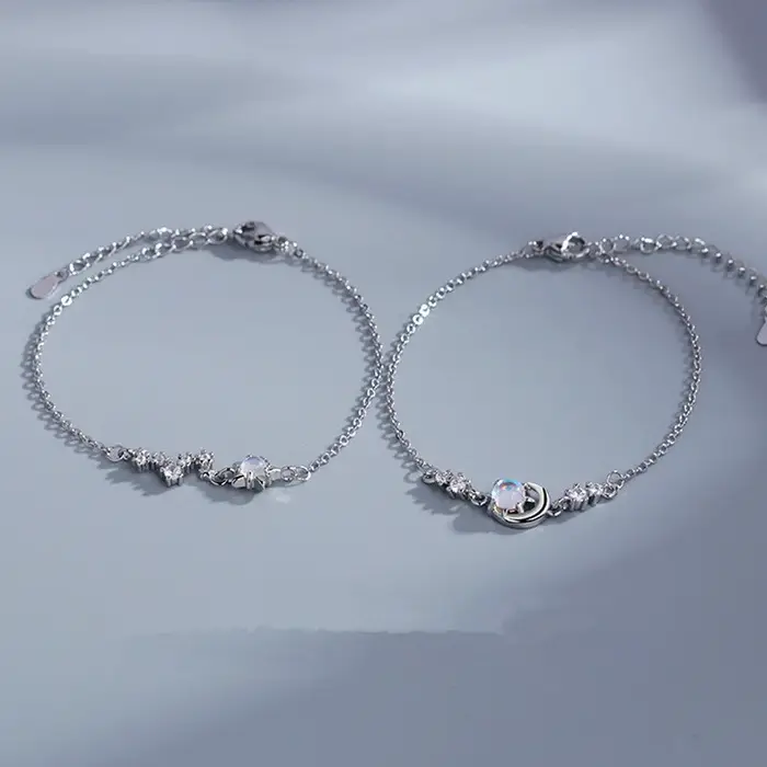 Bracelet en argent regardé 925 pour femme