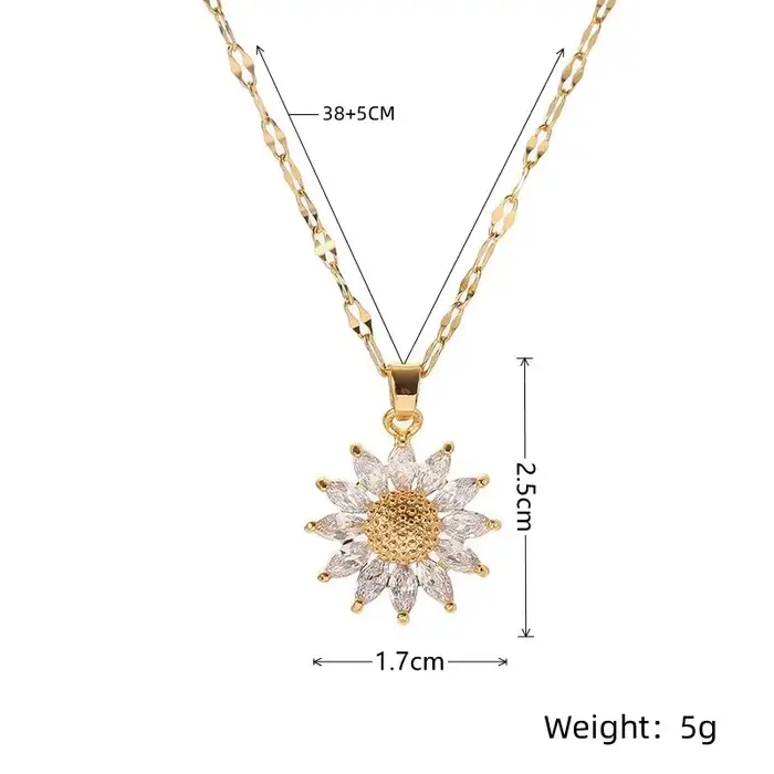Collier couleur or pour femmes