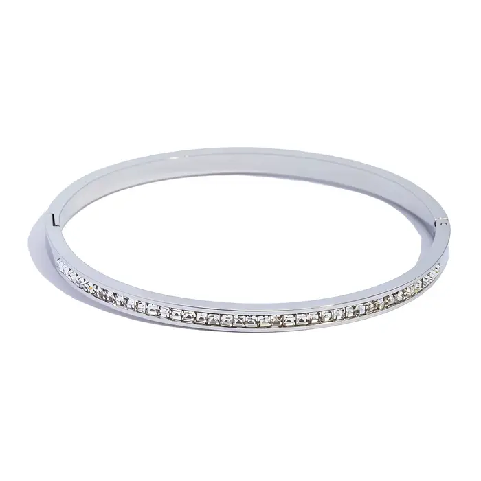 Bracelet étincelant en zircone cubique pour femme – Starlight Shine en acier inoxydable plaqué or 18