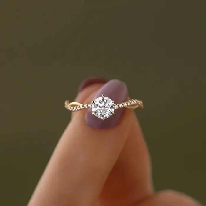 GRA-Bague Moissanite 1 à 3 Carat en Argent 925 pour Femme, Anneau Rond, Halo Cut, Promesse de Fiança