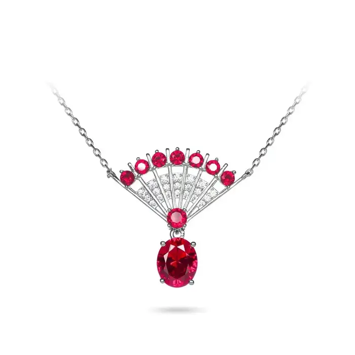 Foydjew – ensemble de bijoux de luxe en corindon rouge artificiel de haute qualité pour femmes, bouc