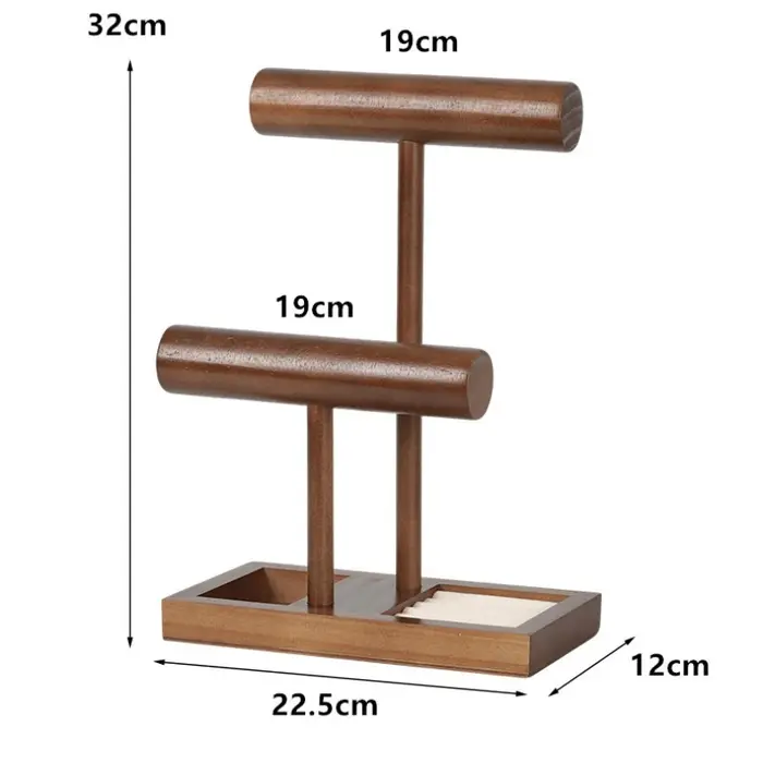 Présentoirs de bijoux en bois, présentoir de colliers, bracelets, bagues, boucles d'oreilles, étagèr