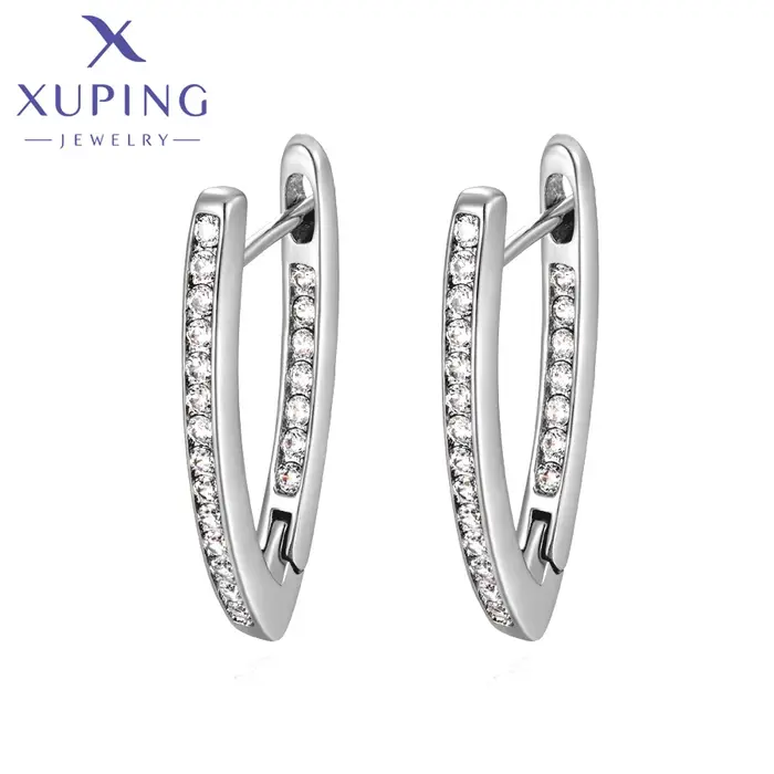 Xuping bijoux mode populaire classique Huggies boucle d'oreille avec couleur or pour femmes fille fê