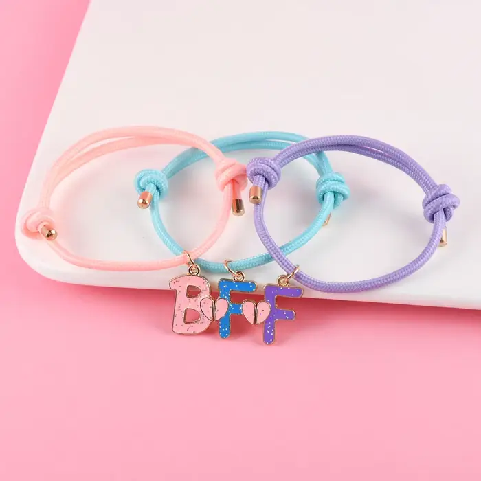 Bracelet BFF en forme de cœur bijoux d'amitié pour femmes cadeau personnalisé pour meilleur ami occasions spéciales