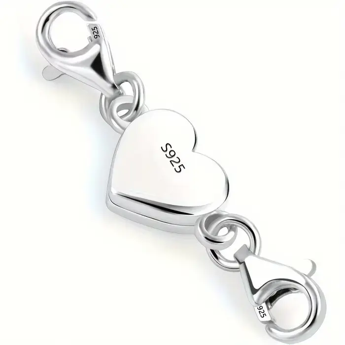 1 pièce Fermoir magnétique cœur pour bijoux, fermoir de collier magnétique, prolongateur de collier 