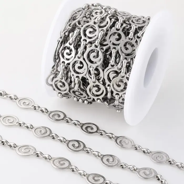 Chaîne en spirale en acier inoxydable de 1 mètre