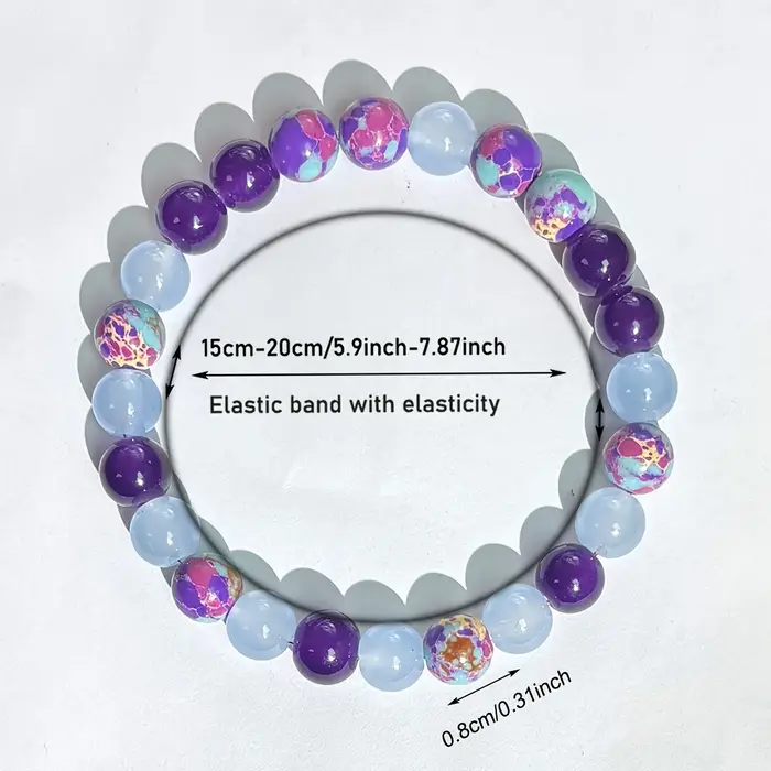 1 pièce/Bracelet paix d'esprit en jaspe impérial et améthyste