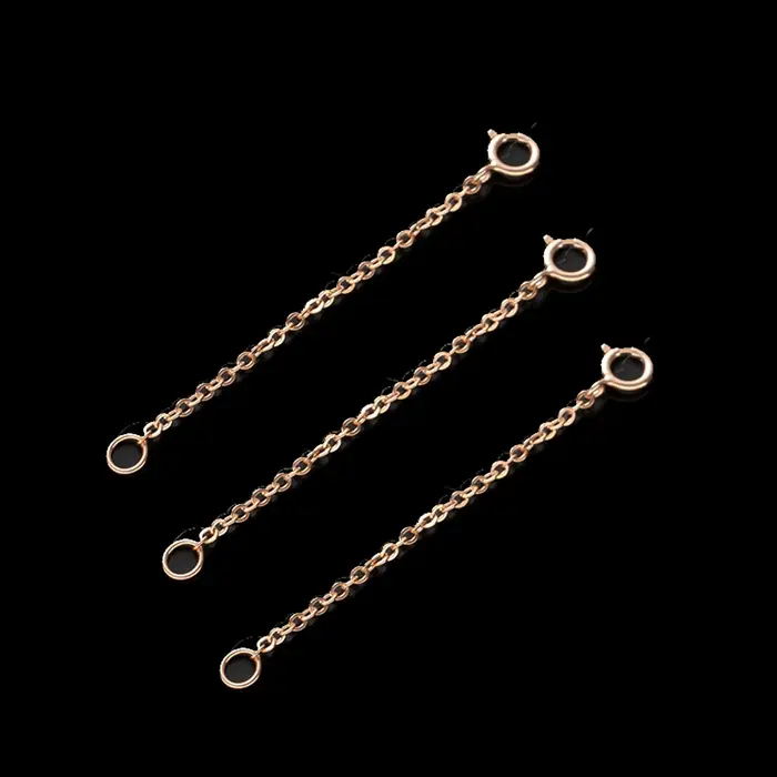 Extensions de collier en argent Sterling 925, 2 pièces, 3/5/8cm, chaîne en or Rose, Extension de Bra